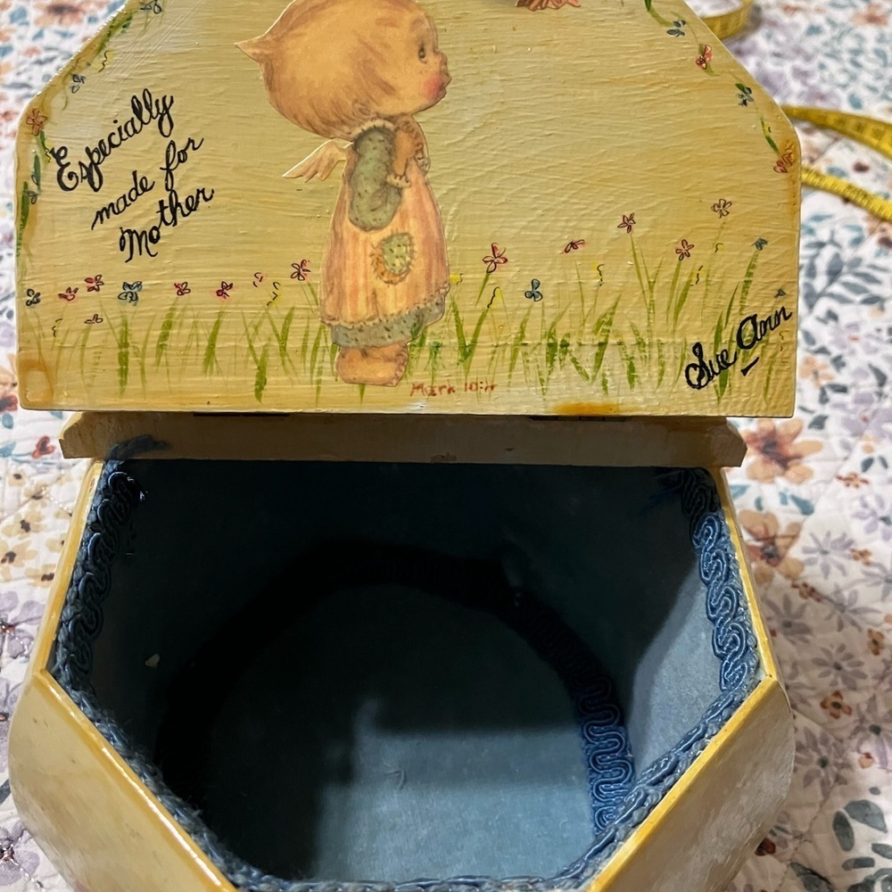 Vintage Decorative Box with Angel Design
